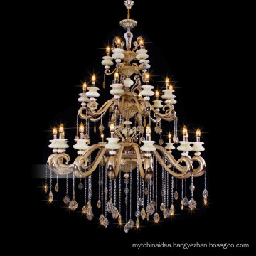 Top quality modern iron Beautiful Big size 30 candle light crystal 220v chandeliers & pendant lights LT-88629